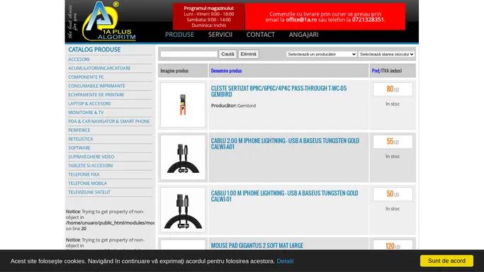 S.C. 1A PLUS ALGORITM S.R.L. - Catalog produse