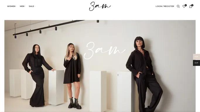 3am | online store – 3am is a sustainable fashion clothing brand committed to making a positive impact on the environment and promoting ethical practices in the fashion industry.