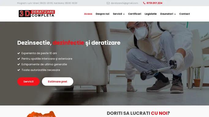 Servicii Deratizare, Dezinsectie, Dezinfectie: Birou, Casa, HoReca