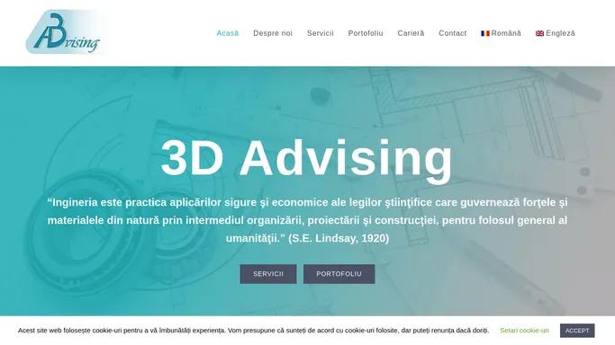 3D Advising – Suntem o societate care vine in intampinarea tuturor clientilor care au nevoie de servicii de inalta calitate in domeniul proiectarii mecanice CAD.