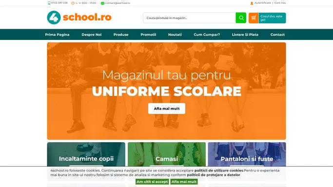 Magazin online cu uniforme scolare si incaltaminte din piele pentru copii.