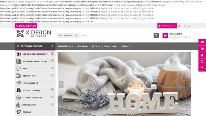 X DESIGN SERVICES – functioneaza ca agentie specializata in servicii de creatie, design si productie publicitara.