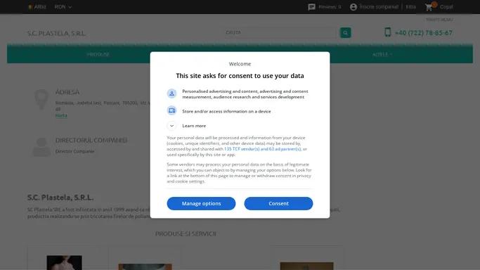S.C. Plastela, S.R.L. in Pascani | Magazin On-line S.C. Plastela, S.R.L. Pascani (Romania)
