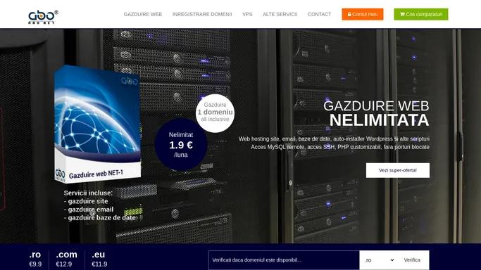 Web romania webhosting - inregistrare webpage gazduire pagina