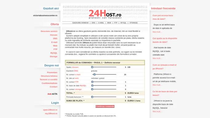 Oferta gazduire domenii - 24host.ro