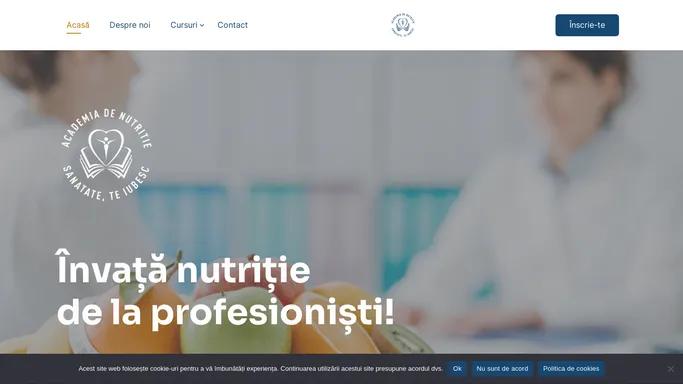 Academia de Nutritie – Invata nutritie de la profesionisti