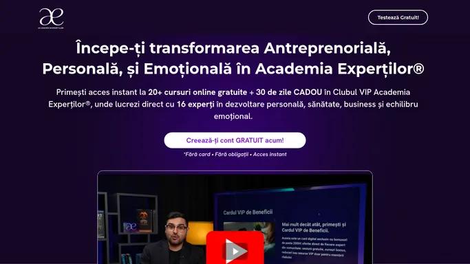 Club VIP Academia Expertilor – Workshopuri, Mentori & Bonusuri