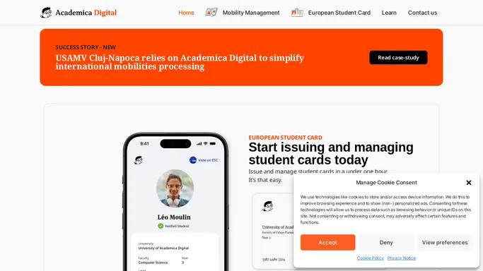 Academica Digital | Mobility Management, European Student Cards