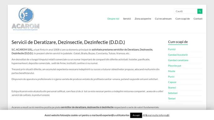 Firma DDD - deratizare, dezinsectie, dezinfectie - Acarom