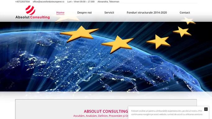 ABSOLUT CONSULTING – Accesare fonduri europene