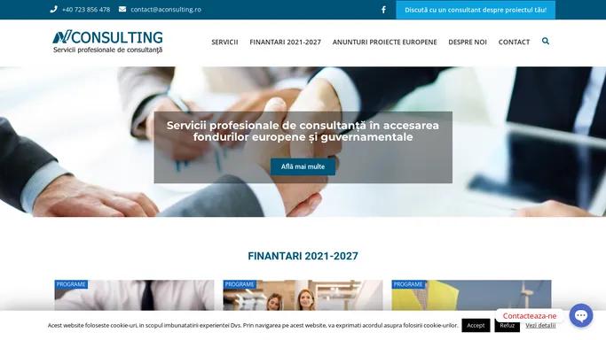 Firma consultanta fonduri europene nerambursabile | A Consulting