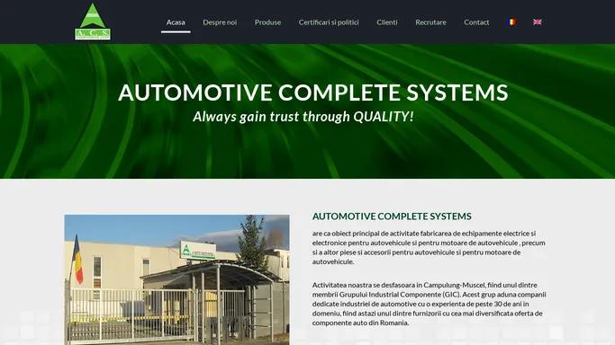 ACS – Automotive Complete Systems – Cablaje auto