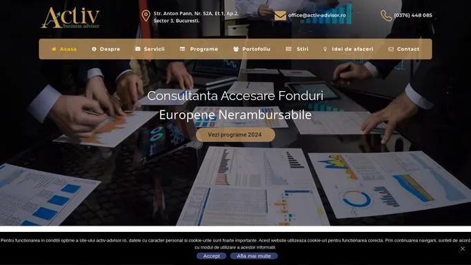 Consultanta fonduri europene - Accesare fonduri europene