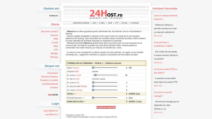 Oferta gazduire domenii - 24host.ro