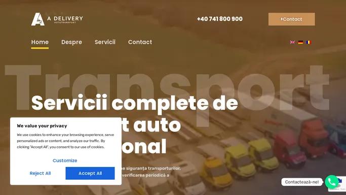 ADelivery - Transport Auto international non-stop