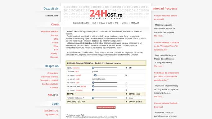 Oferta gazduire domenii - 24host.ro