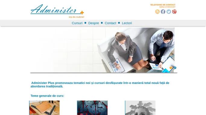 ​ Administer Plus - tematici noi si cursuri administratie