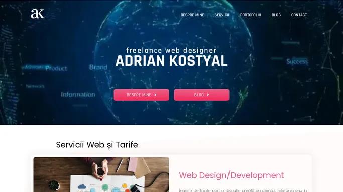 Adrian Kostyal - Freelance Web Designer - Realizare Website