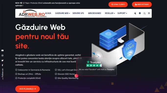 Gazduire Web SSD. Hosting Website la preturi incepand cu 1.95€ lunar. Oferim servicii de gazduire web site cu 50% mai rapide decat alti hosting provideri. Garantam un uptime de 99.999% pentru website-urile gazduite in data centerul ADRWEB.RO Siguranta, Viteza, Suport Premium