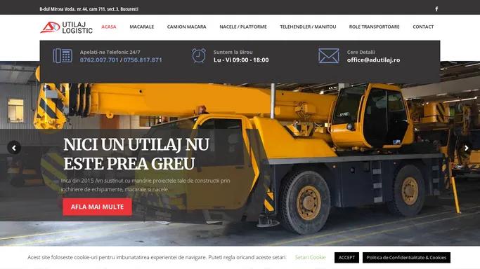 Relocari industriale utilaje grele Bucuresti