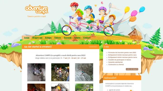 Adventure CAMPS | Tabere pentru copii