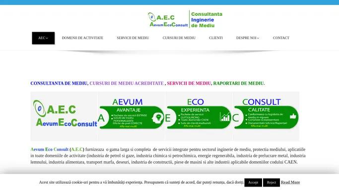 Consultanta de mediu, Cursuri de mediu, Servicii de mediu
