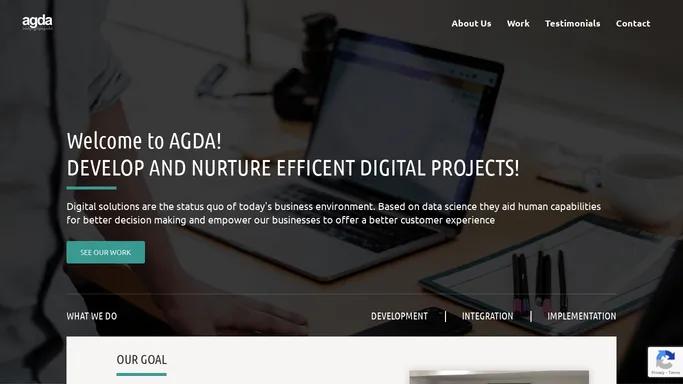 AGDA | Welcome to our website! – Develop and nurture efficent digital projects!