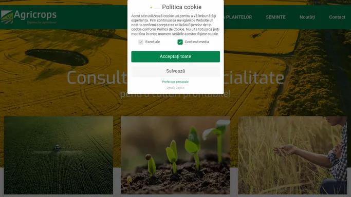Agricrops 🌾 Seminte, Pesticide, Ingrasaminte, Consultanta de specialitate