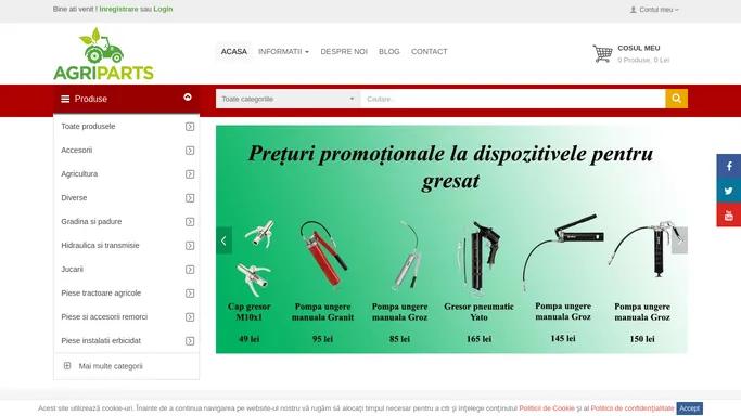 Agriparts.ro - Piese de schimb si accesorii pentru vidanje, tractoare, combine, utilaje agricole, camioane si remorci