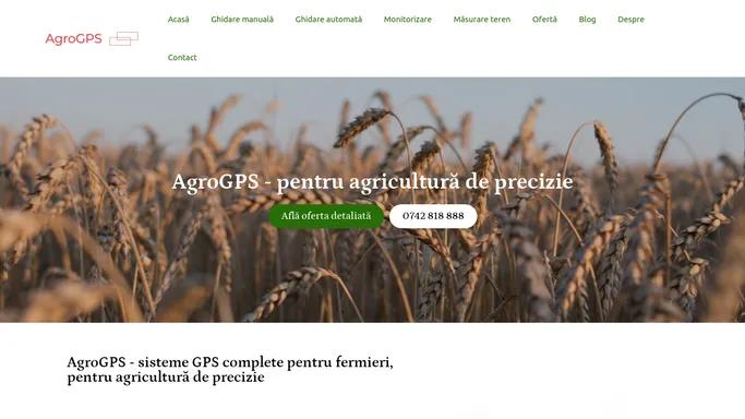 AgroGPS pentru agricultura de precizie - AGRO GPS