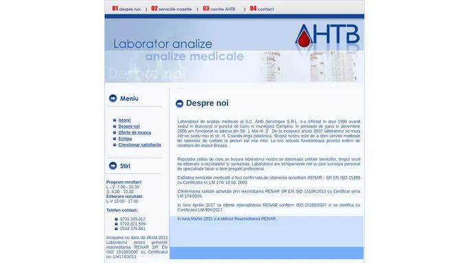 :: AHTB - Analize medicale ::