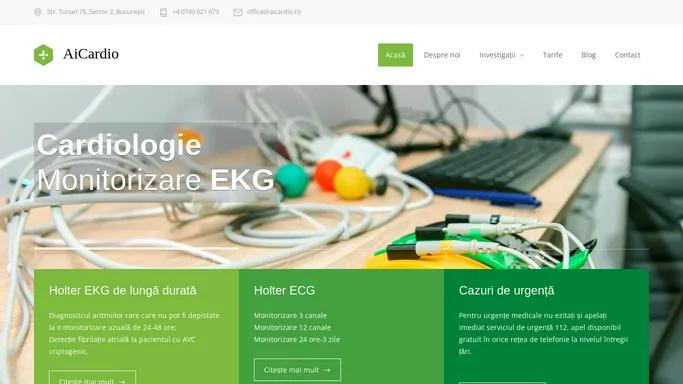 AiCardio – Cabinet cardiologie – aicardio.ro – Investigatii Cardiologie – Holter, EKG, test de efort, ecografie