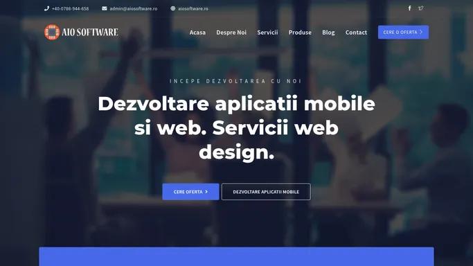 AIO Software - Dezvoltare aplicatii mobile. Aplicatii Web. SEO
