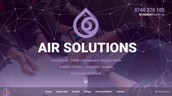 AIR SOLUTIONS | Consultanta | Digitalizare | Achizitii Publice | PNRR