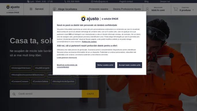 Ajusto, o solutie ENGIE | Amenajari interioare cu mesteri alesi pe spranceana