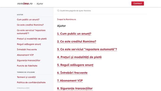 Ajutor | Romimo.ro