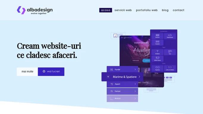 Cream website-uri ce cladesc afaceri |Web Design Alba Iulia|