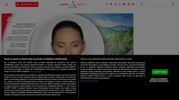 Stiri de ultima ora | Cele mai noi stiri online | Aleph News