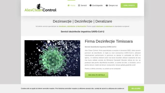 Firma Dezinfectie Timisoara | Alex Clean Control