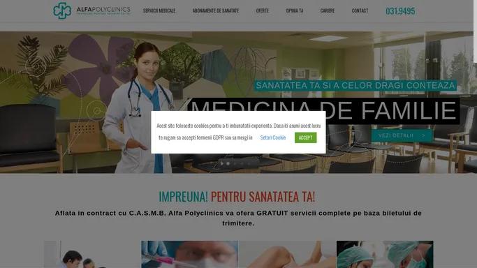 Alfa Polyclinics | Reteaua medicala a zonei de sud