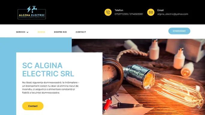 SC ALGINA ELECTRIC SRL – Bransamente durabile pentru viitor