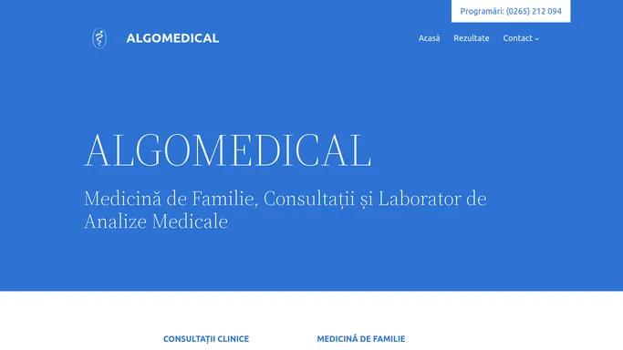 ALGOMEDICAL – Laborator Analize Medicale