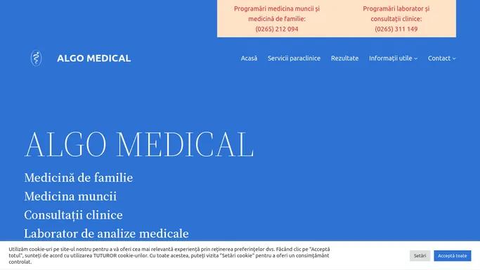 ALGOMEDICAL – Laborator Analize Medicale