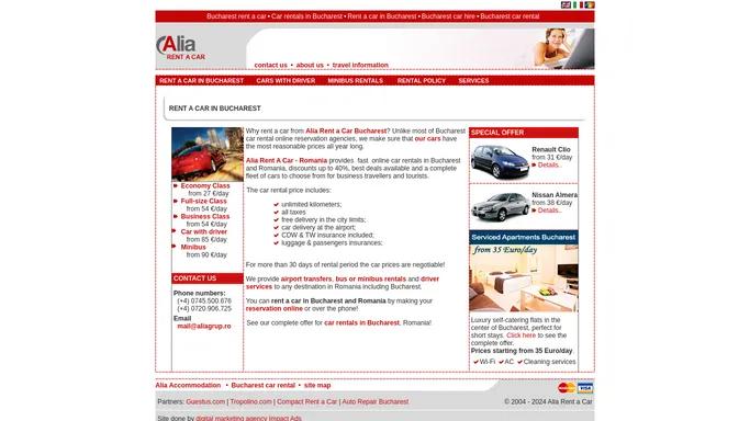 Rent a car in Bucharest, car rental in Bucharest