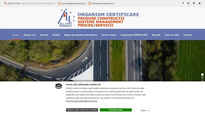 All Cert Product – ORGANISM DE CERTIFICARE PRODUSE CONSTRUCTII