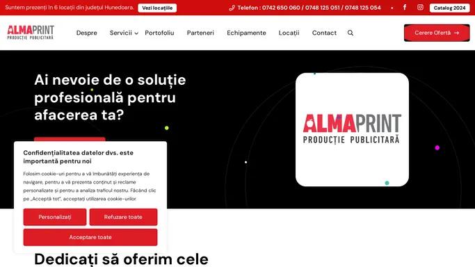 AlmaPrint - Productie publicitara Deva, Hunedoara, Alba, Sibiu