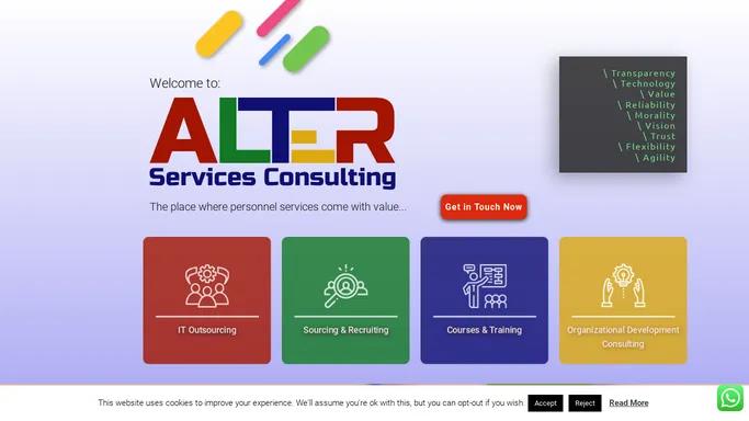 Welcome to Alter Services Consulting | The place where personnel services come with value...