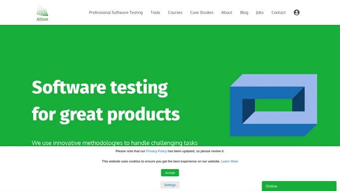 Altom || Software Testing Services, Tools and Courses