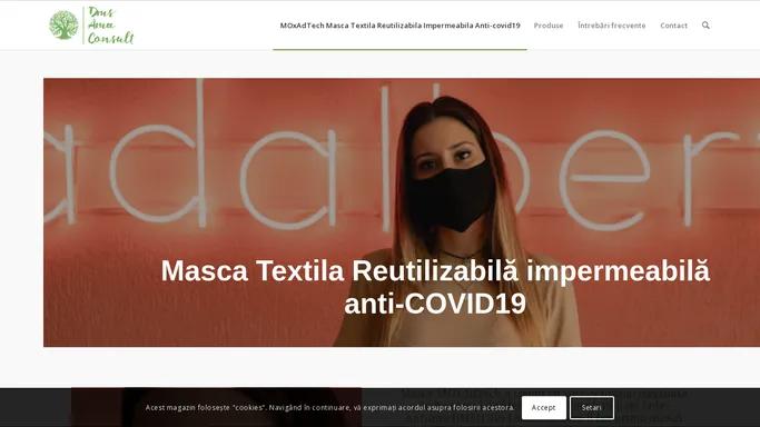 MOxAdTech Masca Textila Reutilizabila Impermeabila Anti-covid19 - Ama Shop