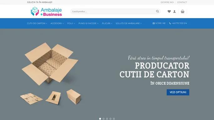 Ambalaje | Producator cutii de carton | Folie stretch | Banda PP PET | Pungi din hartie